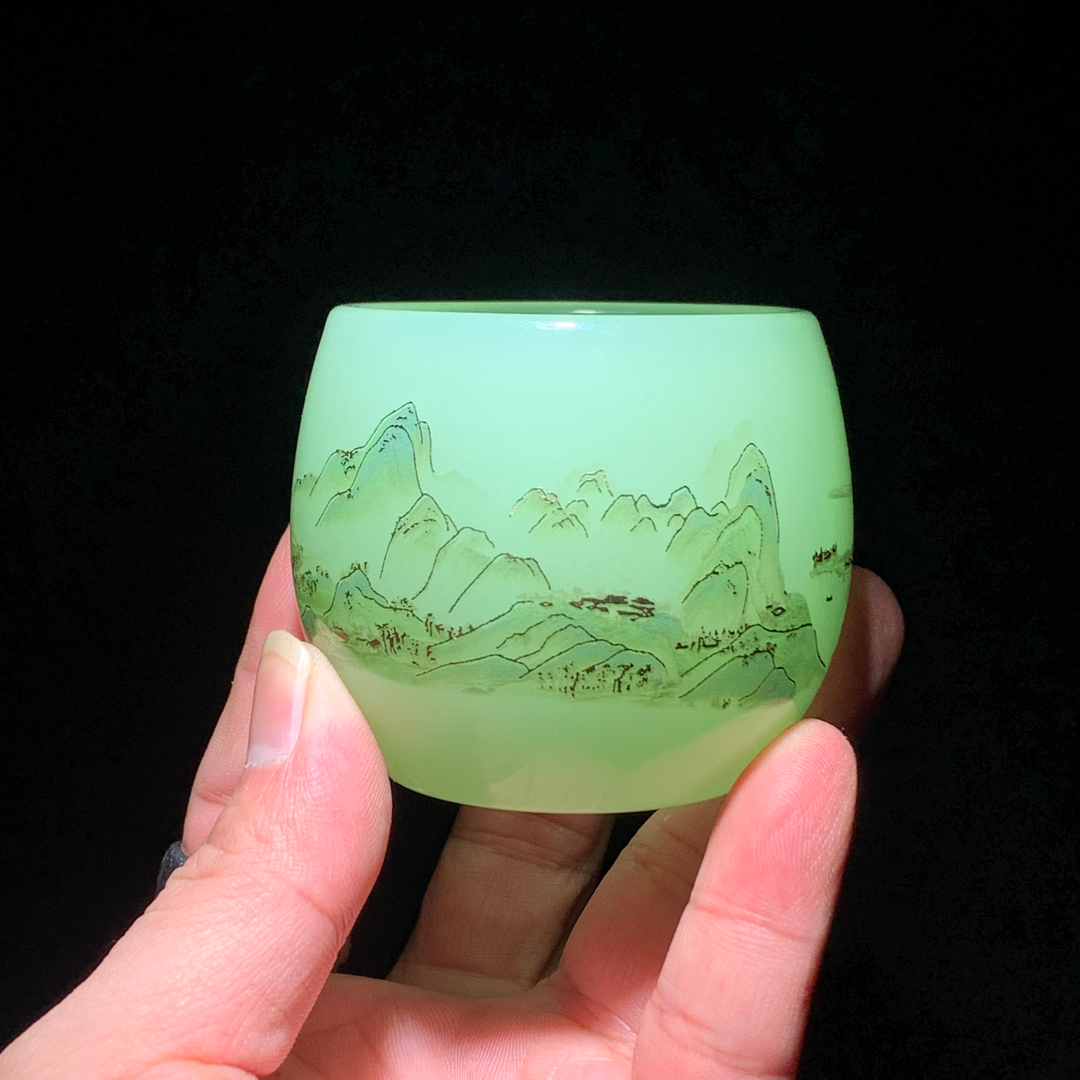 Jade Porcelain Glass Master Cup（Green）