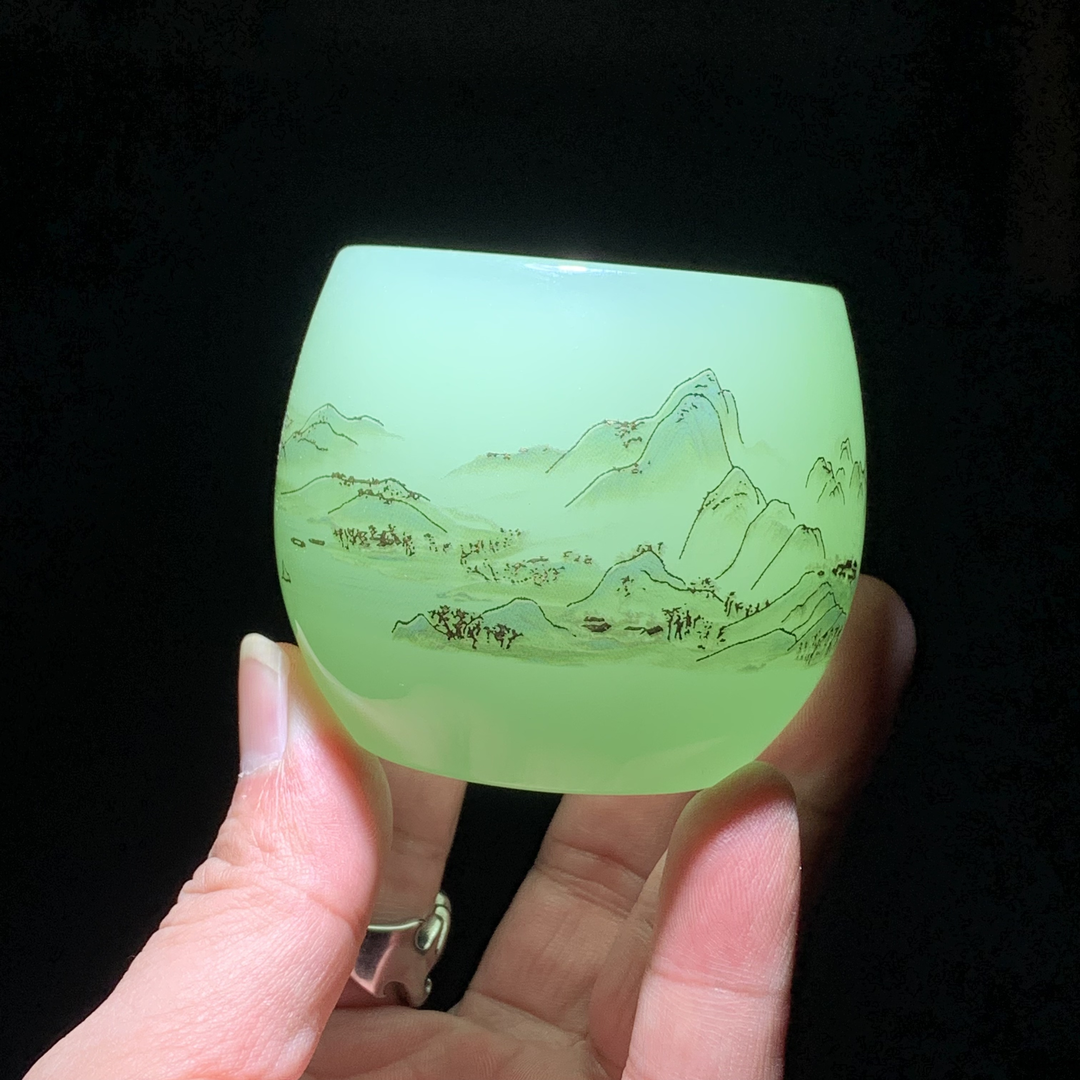 Jade Porcelain Glass Master Cup（Green）