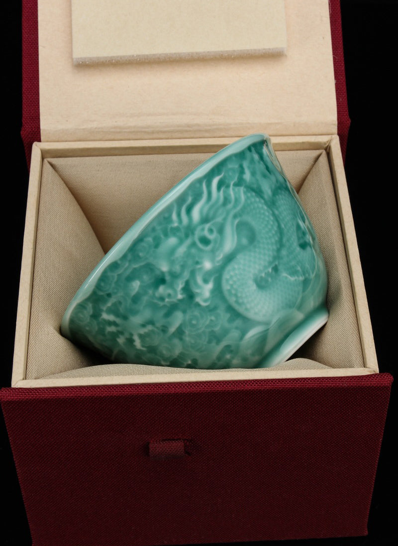 Dragon Pattern JianZhan Tenmoku Tianmu Royal Sole Chinese Tea Cup