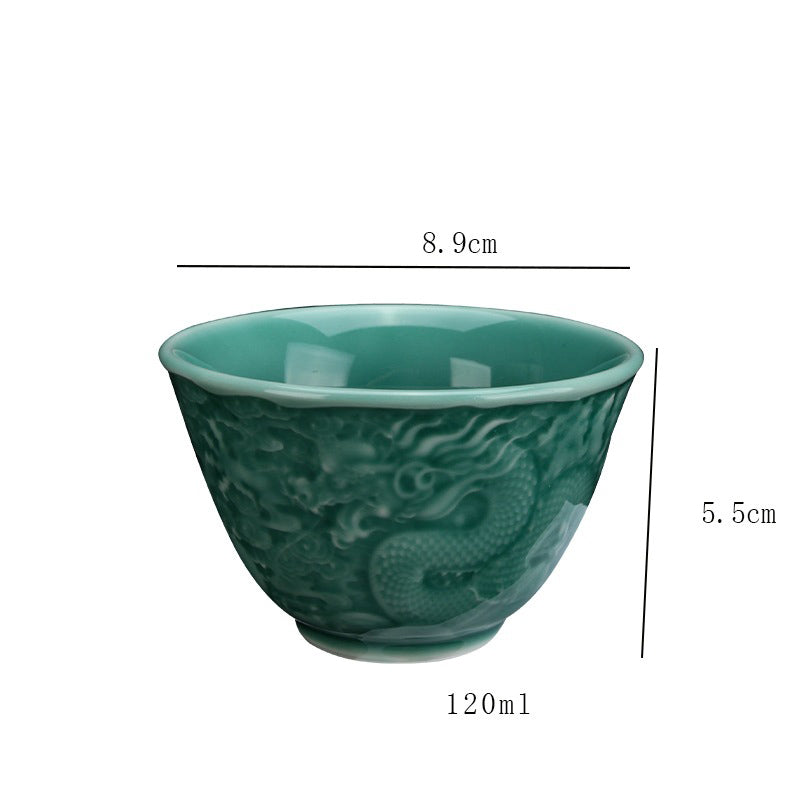 Dragon Pattern JianZhan Tenmoku Tianmu Royal Sole Chinese Tea Cup